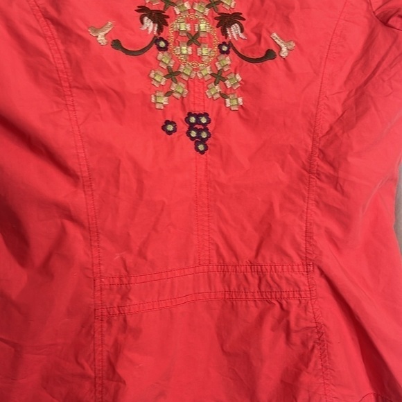 DIOTIMA, cap sleeve, embroidered, red top, SIZE S. GUC. - Picture 7 of 9